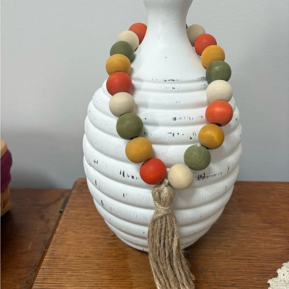 Autumn Beaded Loop Garland Fall Decor Holiday Tier Tray Decor Tabletop Decor